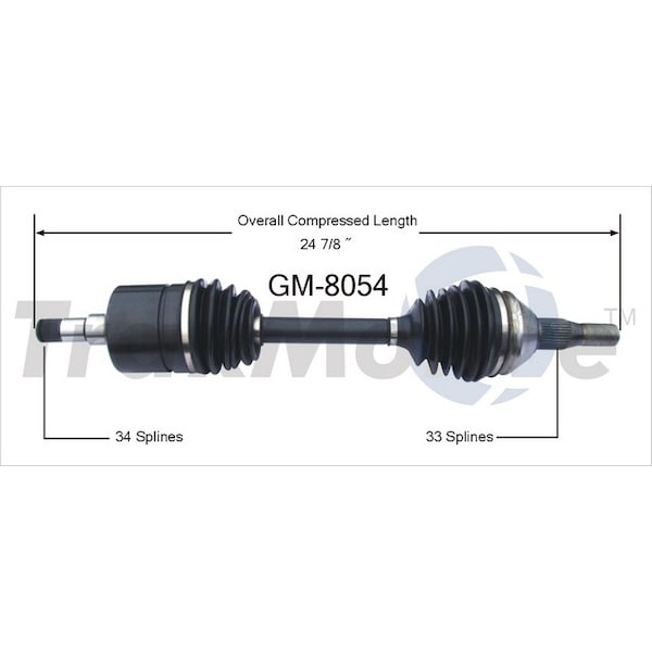 Surtrack Axle Cv Axle Shaft, Gm-8054 GM-8054 - main